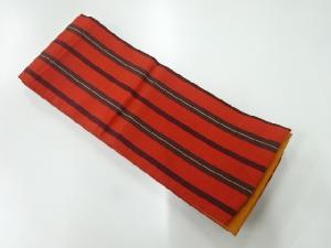 リサイクル　縞模様織出し半幅帯